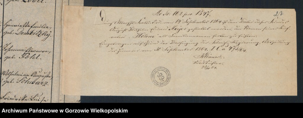 image.from.unit.number "Duplikate der Hauptkirche zu Landsberg an der Warthe (Zawiera księgę chrztów Kościoła Mariackiego (Hauptkirche) z 1848 r. i księgę zgonów Konkordienkirche z 1847 r.)"