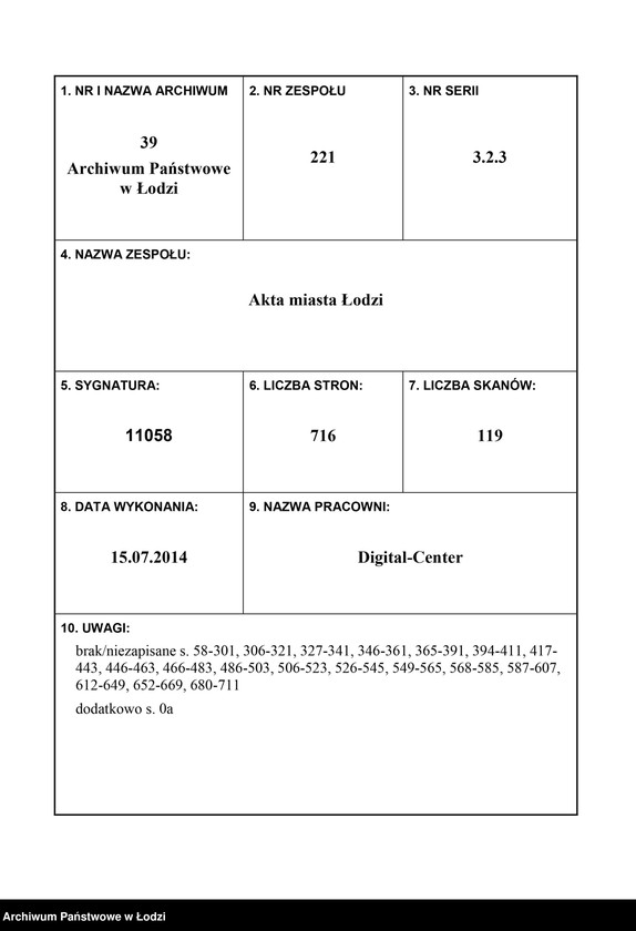 Obraz 1 z jednostki "[Księga ludności niestałej m. Łodzi nr domu 321-339]"
