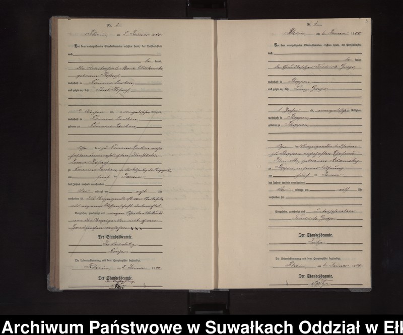 image.from.unit.number "Sterbe-Neben-Register des Königlichen Preussischen Standes-Amtes Orlen Kreis Loetzen"