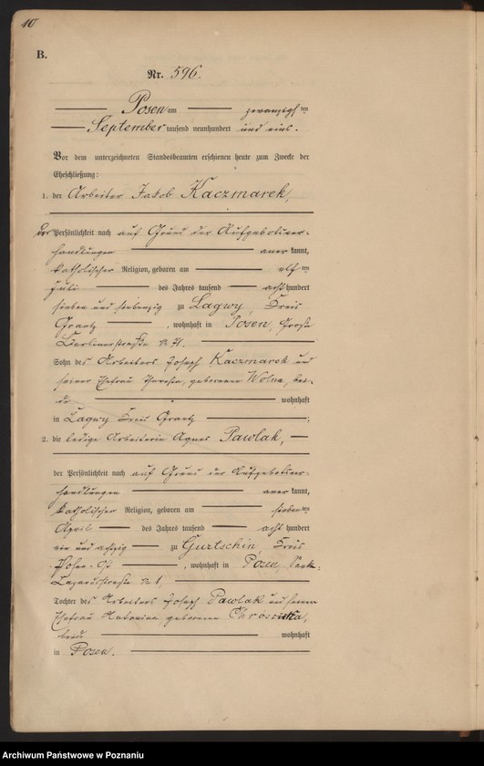 Obraz 13 z jednostki "Księga miejscowa małżeństw t. III"