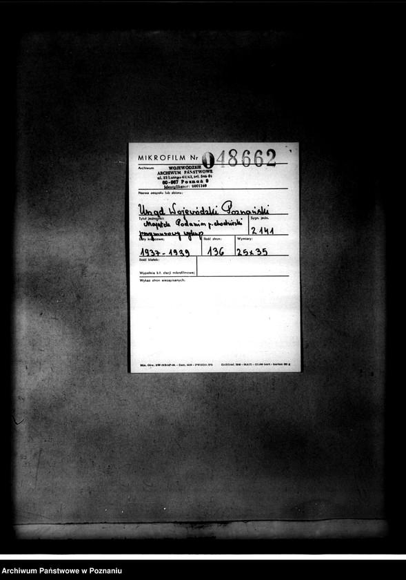 Obraz 1 z jednostki "Majątek Podanin powiat chodzieski przymusowy wykup"