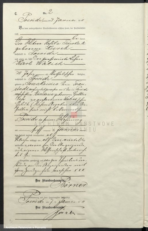Obraz 6 z jednostki "Sterbe-Nebenregister"