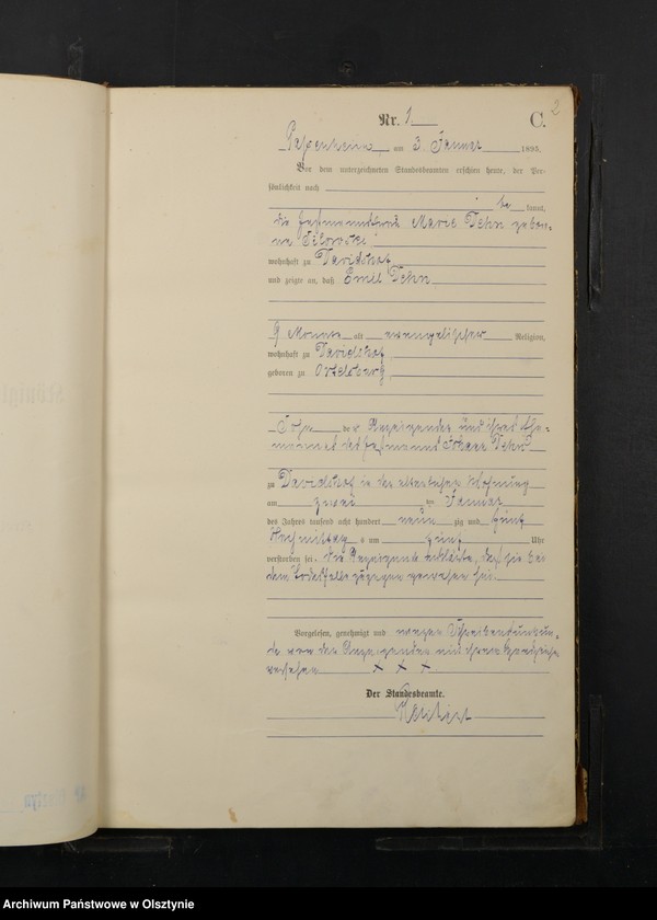 image.from.unit.number "Sterbe-Haupt-Register Nr 1 - 115"