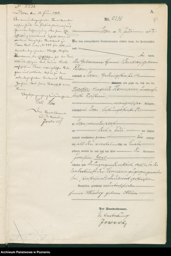 Obraz 12 z jednostki "Księga miejscowa urodzeń t. V"