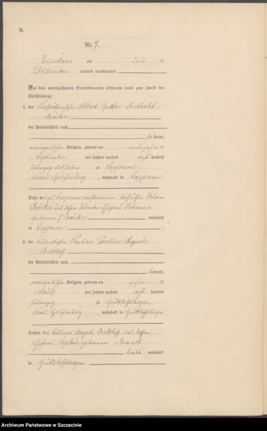 Obraz 16 z jednostki "Heiraths-Register (Neben-Register)"