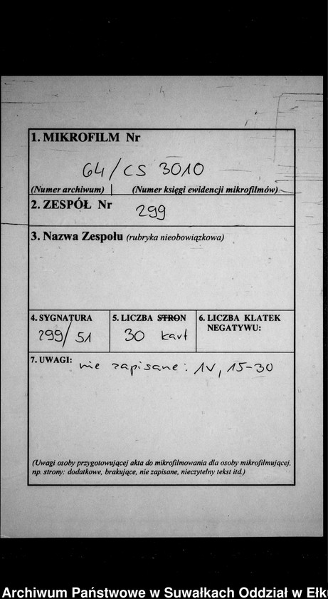 image.from.unit.number "Geburts-Neben-Register des Preussischen Standes-Amtes Gr. Strengeln Kreis Angerburg"