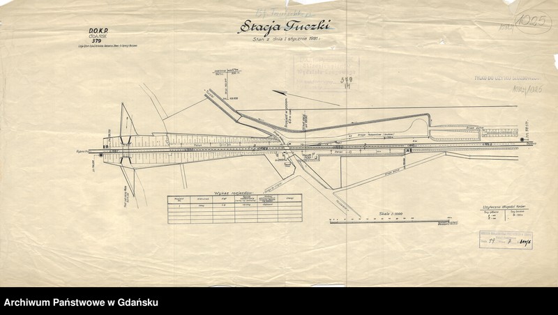 image.from.unit.number "D.O.K.P. Gdańsk. 379. Linia: (Dtsch. Eylau) - Gr. Państwa - Rakowice - Iłowo - Gr. Dyrekcji - Warszawa. Stacja Tuczki. Stan z dnia 1 stycznia 1931"
