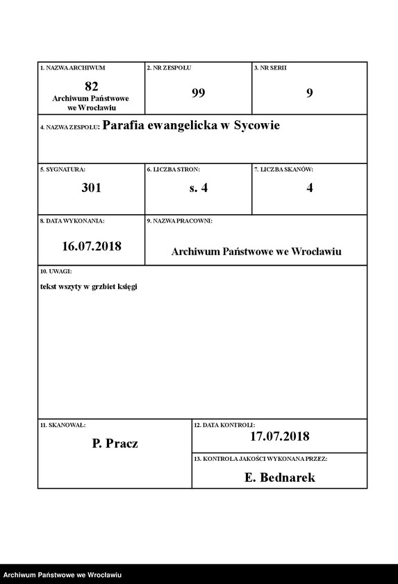 Obraz 1 z jednostki "Communicanten - Register"