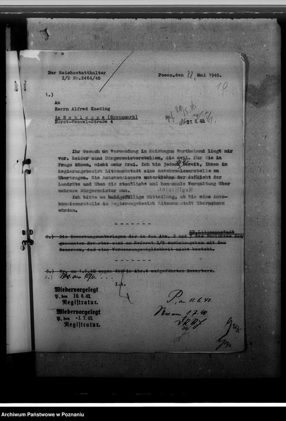 Obraz 14 z jednostki "Bewerbungen um Anstellung im Beamtendienst"