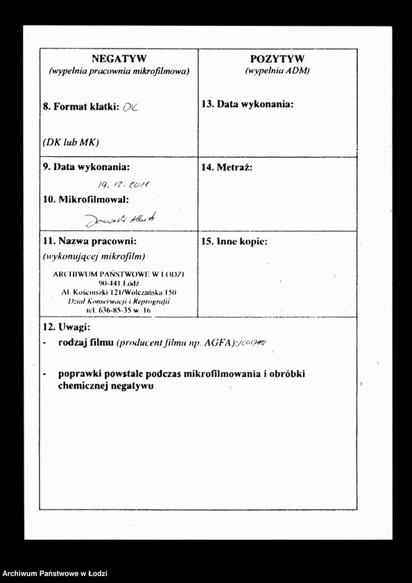 Obraz 3 z jednostki "Kontrolla wyrobników obojej płci w mieście Łodzi zamieszkałych w roku 1859 założona"