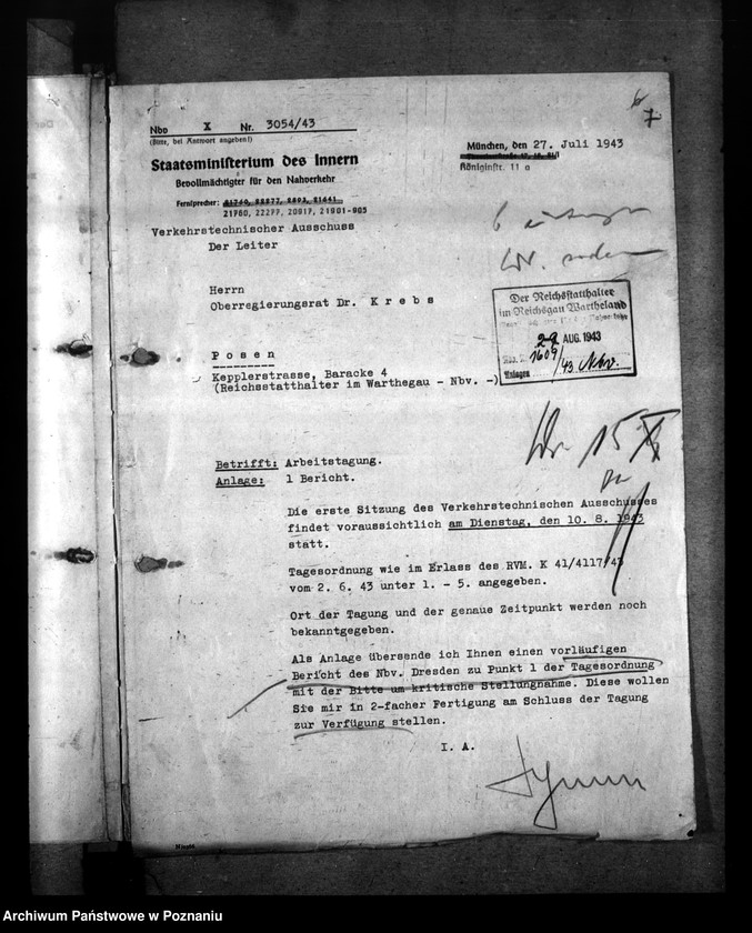Obraz 11 z jednostki "Beschlagnahme - Anordung der Kraftfahrzeuge. Berichte über die Verkehrslage"