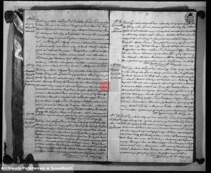 image.from.unit.number "Duplikat urodzonych, zaślubionych i umarłych parafij katolickiej wiżajńskiej na rok 1847"