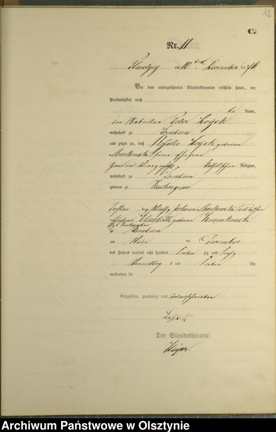 image.from.unit.number "Sterbe-Haupt-Register Nr 1 - 13"