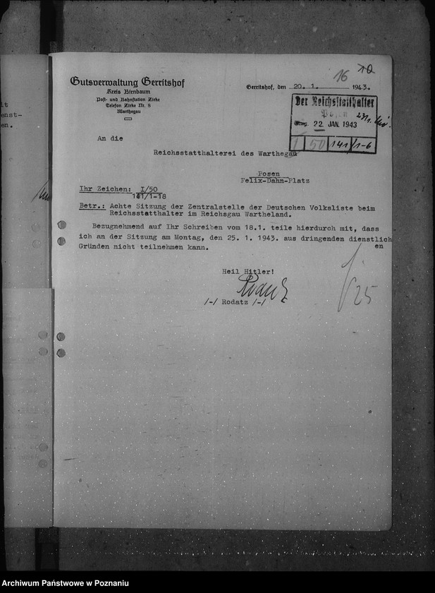 Obraz 20 z jednostki "Achte Sitzung der Zentralstelle der Deutschen Volksliste beim Reichsstatthalter"