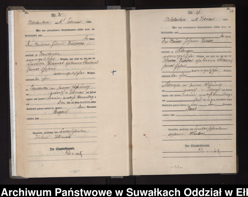 image.from.unit.number "Geburts-Haupt-Register des Königlichen Preussischen Standes-Amtes Nikolaiken Kreis Sensburg"