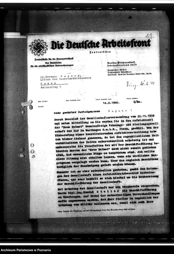 Obraz 17 z jednostki "Neue Heimat. Gemeinnützige Wohnungs- und Siedlungsgesellschaft der. D. A. F."