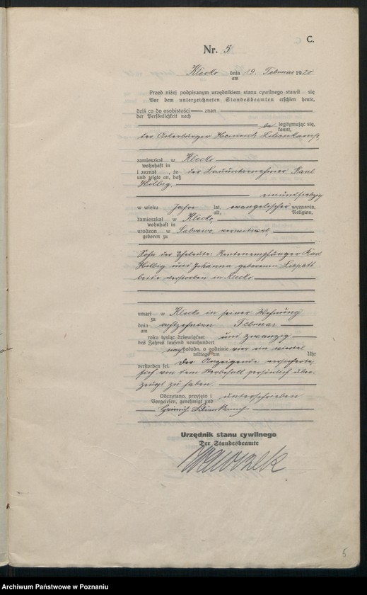 Obraz 7 z jednostki "Rejestr główny zgonów"