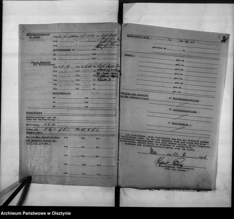 image.from.unit.number "Personal-Akten Richard Jacob Friedrich August Rump Pol. Major"