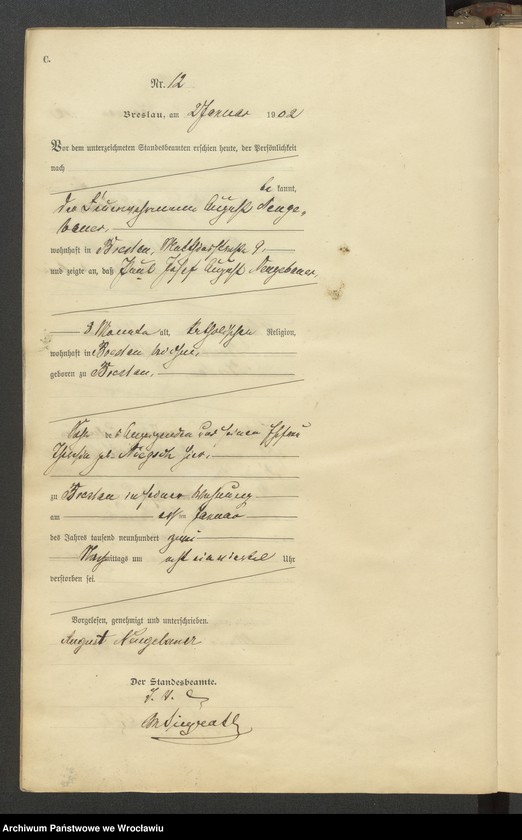 image.from.unit.number "Sterbe Haupt Register Standesamt Breslau III 1902 Band 1"