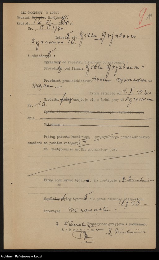 Obraz 13 z jednostki "Gitla Grynbaum- drobna sprzedaż mięsa"