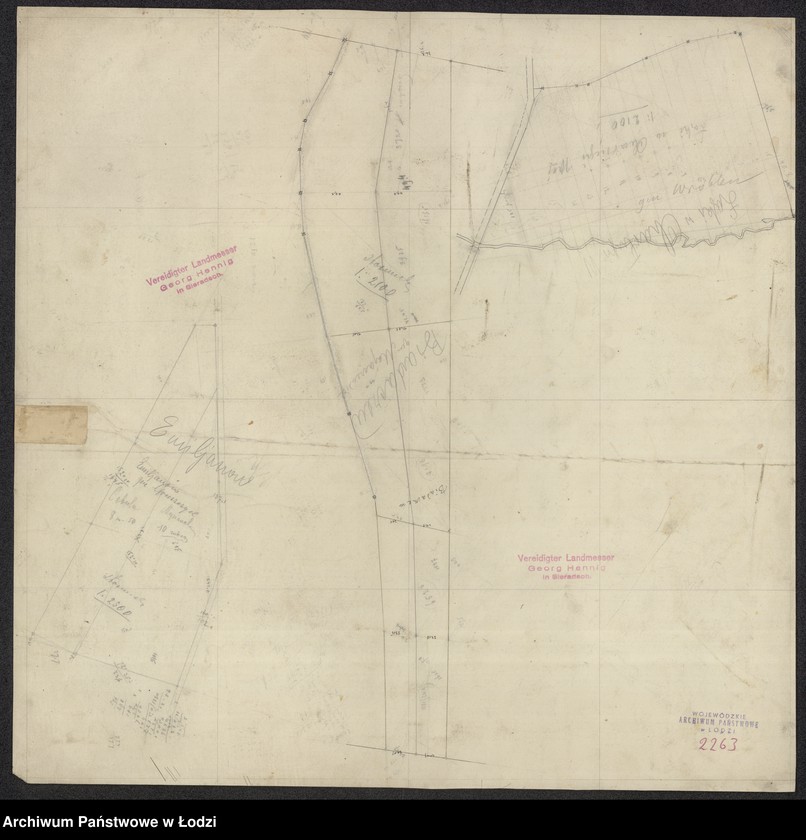Obraz 2 z jednostki "Pierworys pomiaru dóbr prywatnych Równa po oddzieleniu przestrzeni przeznaczonej do sprzedaży włościanom z udziałem Banku Włościańskiego ... w powiecie sieradzkim położonych"