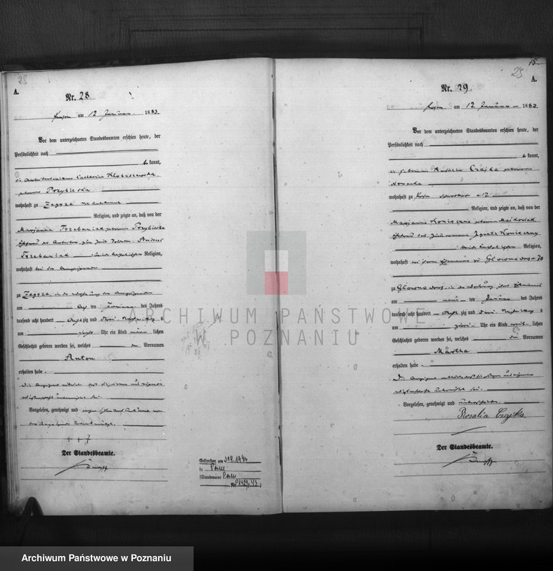 Obraz 16 z jednostki "Księga urodzeń t. I"