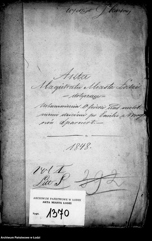 Obraz 4 z jednostki "Akta tyczące się ustanowienia opieki nad nieletnimi dziećmi po Emilii z Wangerów Sparwart"