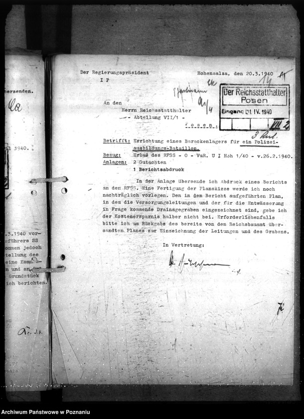 Obraz 18 z jednostki "Barackenlager Posen, Ordnungspolizei, Bulgarische Strasse"