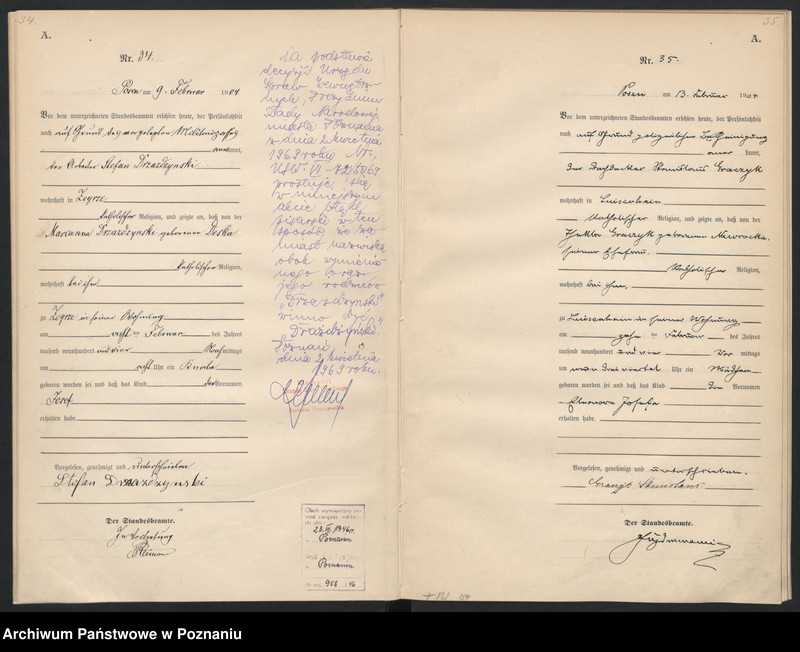 Obraz 20 z jednostki "Księga miejscowa urodzeń"