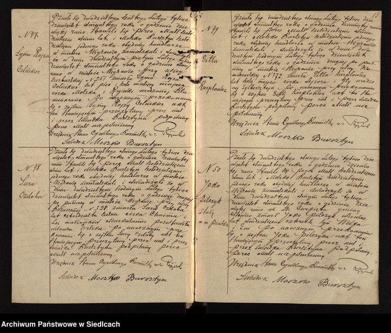 image.from.unit.number "Księga aktów zgonów wyznania mojżeszowego "