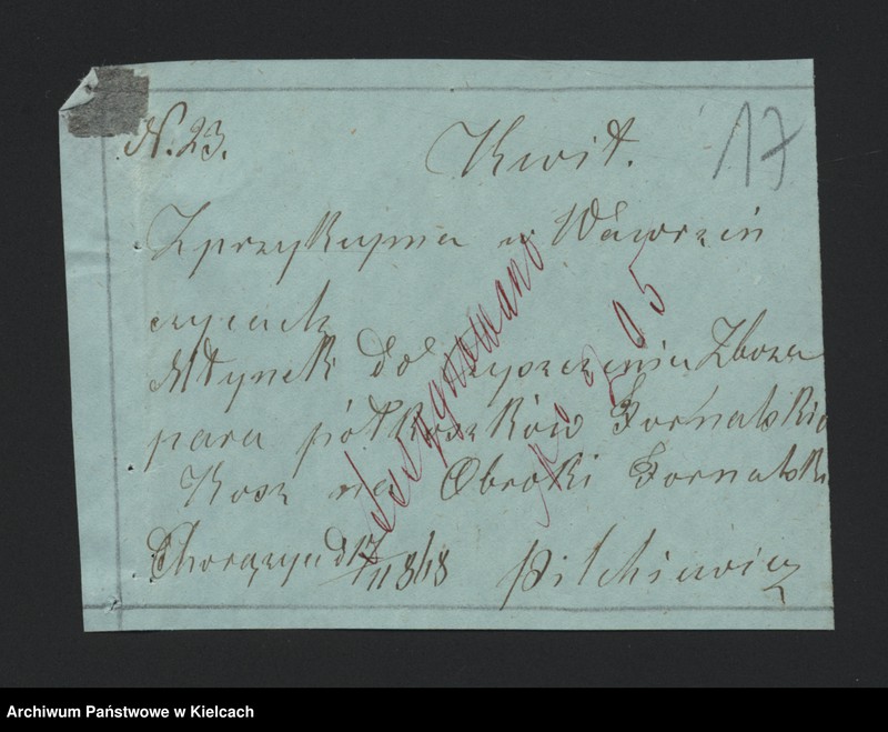image.from.unit.number "Dowody rozchodu kasy dóbr Przęsławice od 1 listopada do 28 lutego 1869 roku"