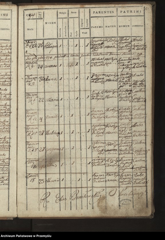 image.from.unit.number "Liber Metrices Natorum pro Parochia Ecclesia Karlikowiensis"