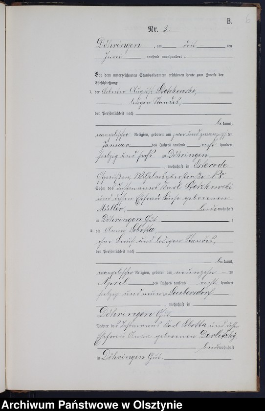 image.from.unit.number "Heiraths-Neben-Register Nr 1 - 19"