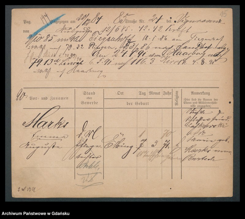 image.from.unit.number "Karty meldunkowe: Marks - Markquardt"