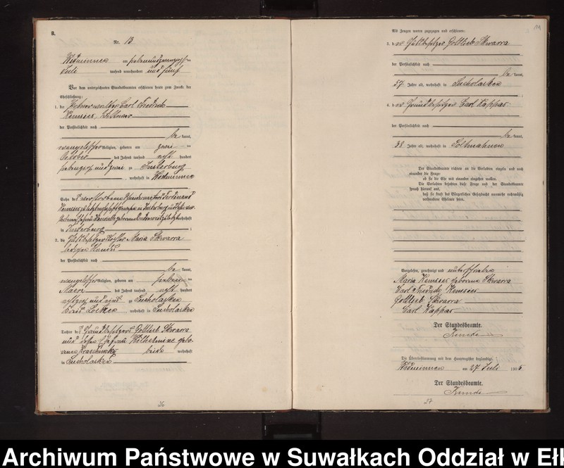 image.from.unit.number "Heirats-Neben-Register des Preussischen Standes-Amtes Widminnen Kreis Loetzen"