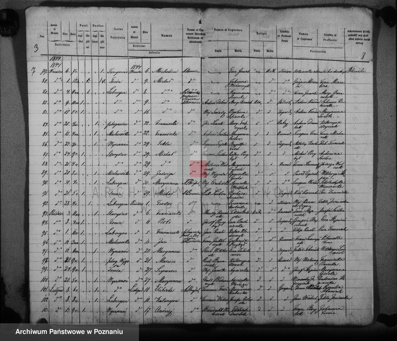 Obraz 8 z jednostki "Księga urodzonych, zaślubionych, zmarłych"