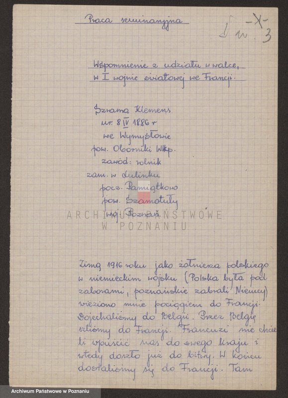 image.from.unit.number "Relacje uczestników l wojny światowej, którzy walczyli w wojsku niemieckim i rosyjskim w latach 1914 - 1918."