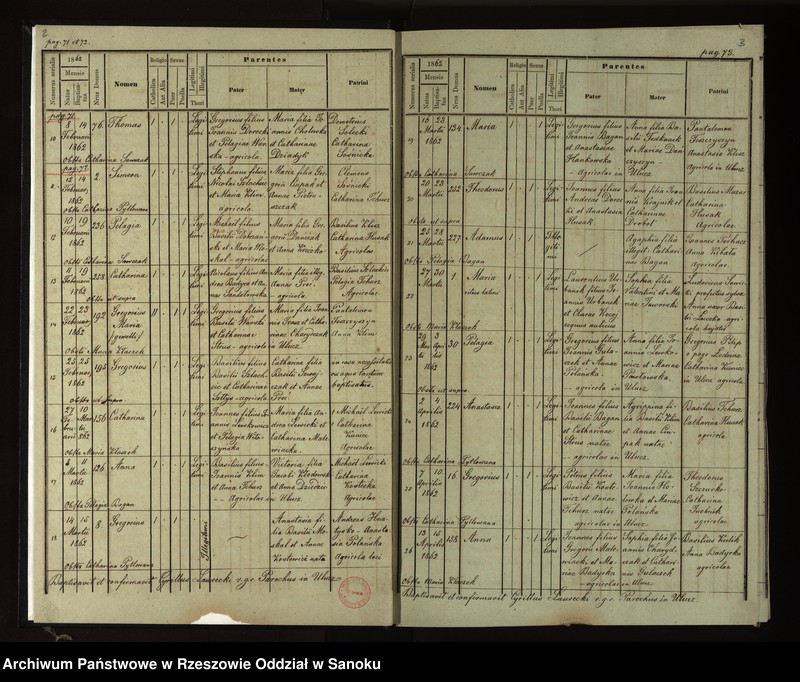 image.from.unit.number "Księga urodzeń, małżeństw, zgonów dla miejscowości Ulucz, Horoszówka (Hroszówka)"