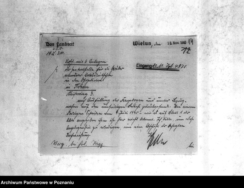 Obraz 18 z jednostki "Amtliche Meldungen Kreis Welun (Wieluń)"