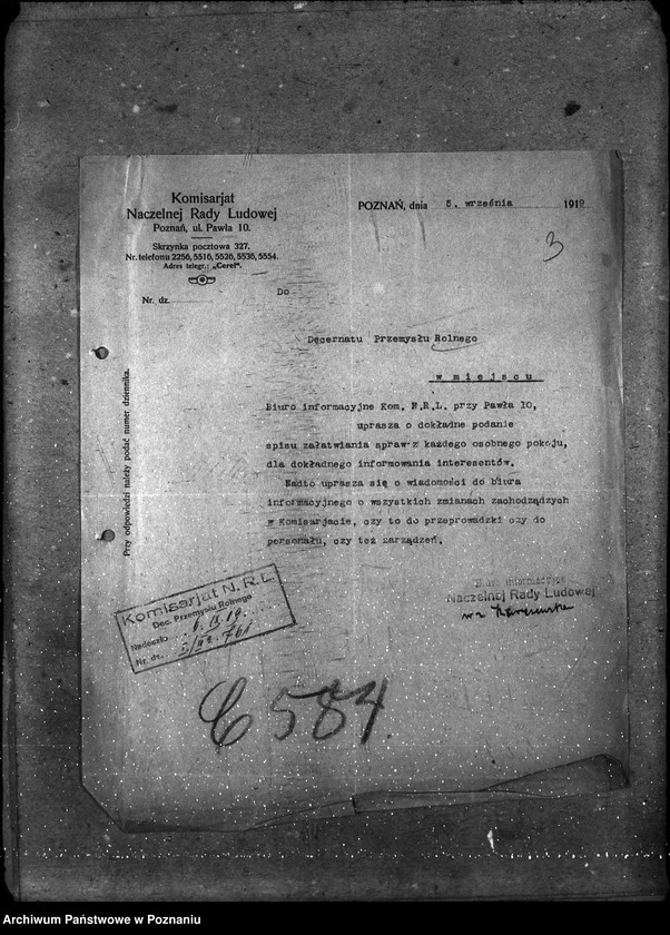 Obraz 8 z jednostki "Korespondencja Kom. Nacz. Rady Ludowej"