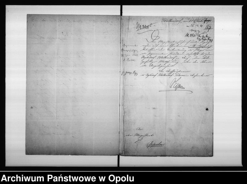 Obraz 13 z jednostki "Acta des Magistrats zu Oppeln betreffend Verbreiterung des sogen[annten] Wasserwegs von der Kräuterei bis zum Vogtsdorf Halbendorfer Kreise Vol: I"
