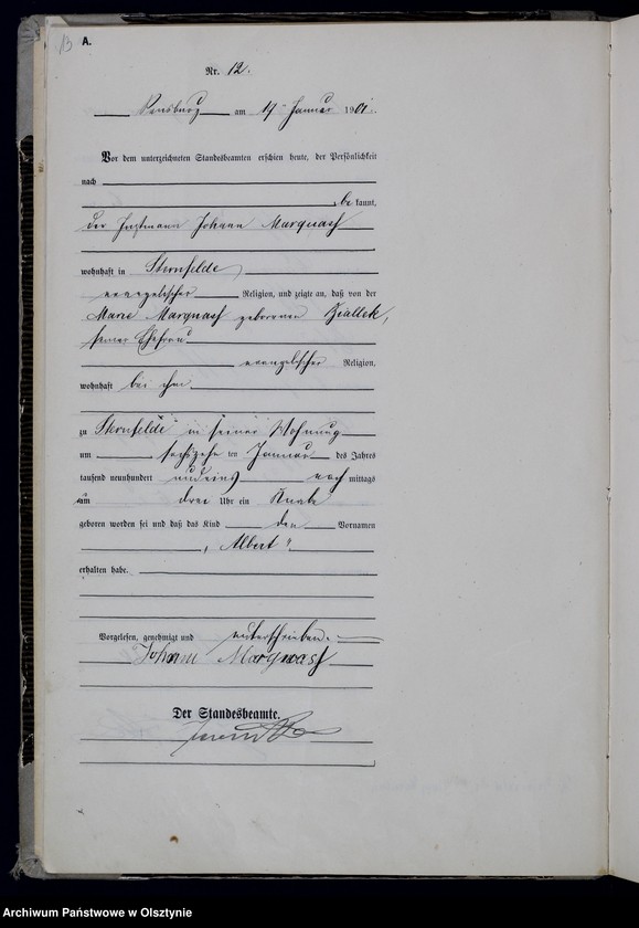 image.from.unit.number "Geburts-Haupt-Register Nr 1 - 354"