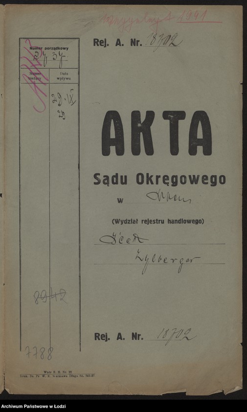 Obraz 2 z jednostki "Icek Zylberger – sprzedaż mięsa i wnętrzności bydlęcych"
