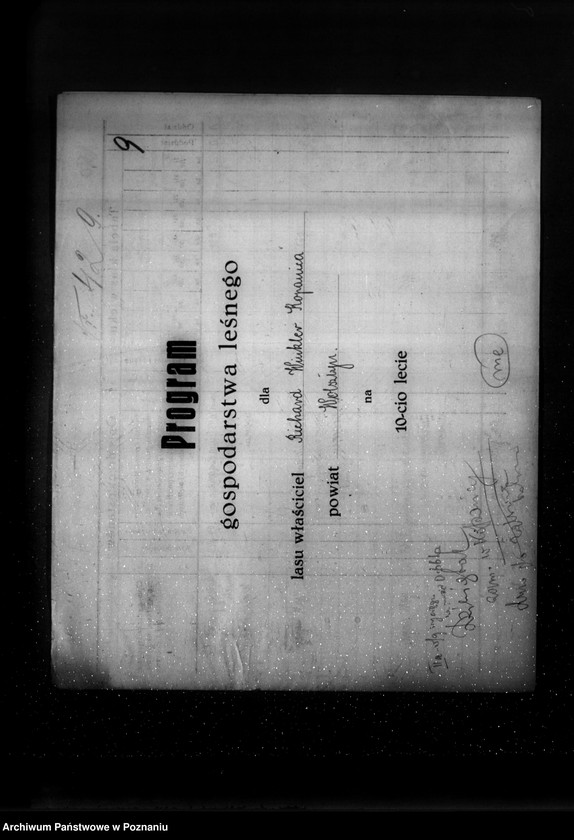 Obraz 17 z jednostki "/Program gospodarstw leśnych znajdujących się na terenie powiatu wolsztyńskiego/"