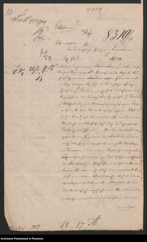 Obraz 13 z jednostki "A. betr. die Auskunft über Ausländer Lit. A"