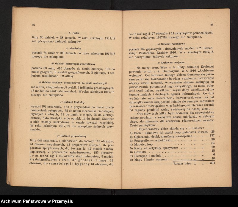 image.from.unit.number "II Sprawozdanie Dyrekcji C.k. Gimnazjum w Kamionce Strumiłowej za rok szkolny 1917/18"