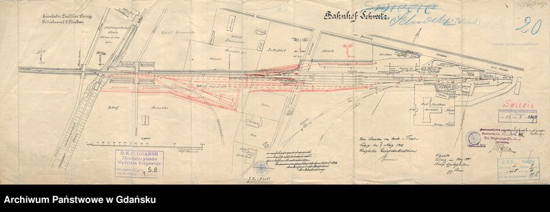 image.from.unit.number "Eisenbahn Direktion Danzig. Betriebsamt 2 Dirschau. Bahnhof Schwetz"