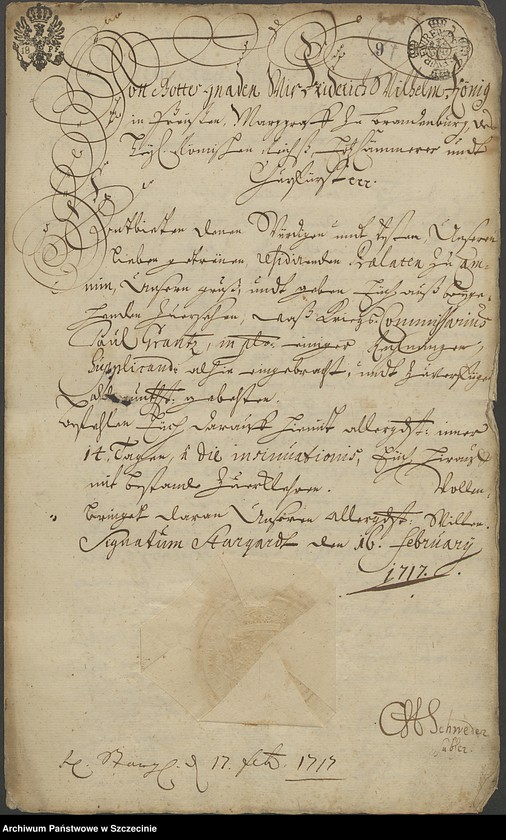 image.from.unit.number "Domkapitel contra Hofrat Felix v[on] Podevils und den Kriegskommissarius Paul Grantz in po debiti."