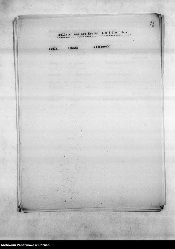 Obraz 16 z jednostki "Spisy miejscowych Niemców, którzy jako żołnierze polscy zaginęli w 1939 roku"