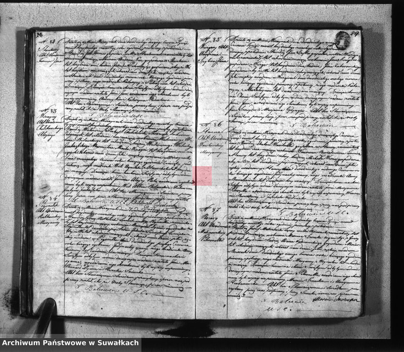 image.from.unit.number "Duplikat parafii wiżayńskiey urodzonych, zaślubionych i umarłych 1834 roku"